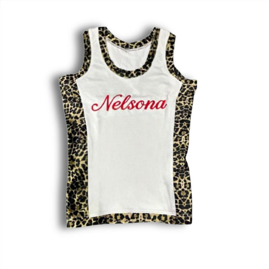 White Leopard Print 2 Piece Set